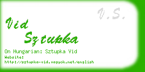 vid sztupka business card
